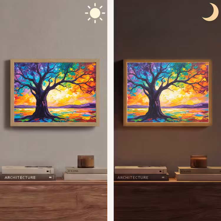 Lightbox - Wandlamp - Boom - Landschap - Natuur - Abstract - Kleurrijk — 6