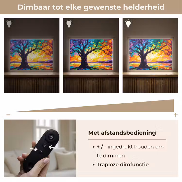 Lightbox - Wandlamp - Boom - Landschap - Natuur - Abstract - Kleurrijk — 9