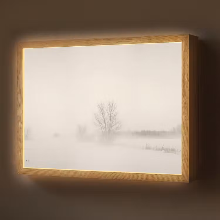 Lightbox - Wandlamp - Boom - Mist - Sneeuw - Winter - Minimalistisch — 1