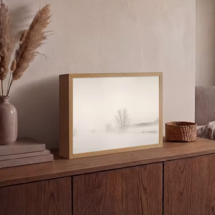 Lightbox - Wandlamp - Boom - Mist - Sneeuw - Winter - Minimalistisch — 4