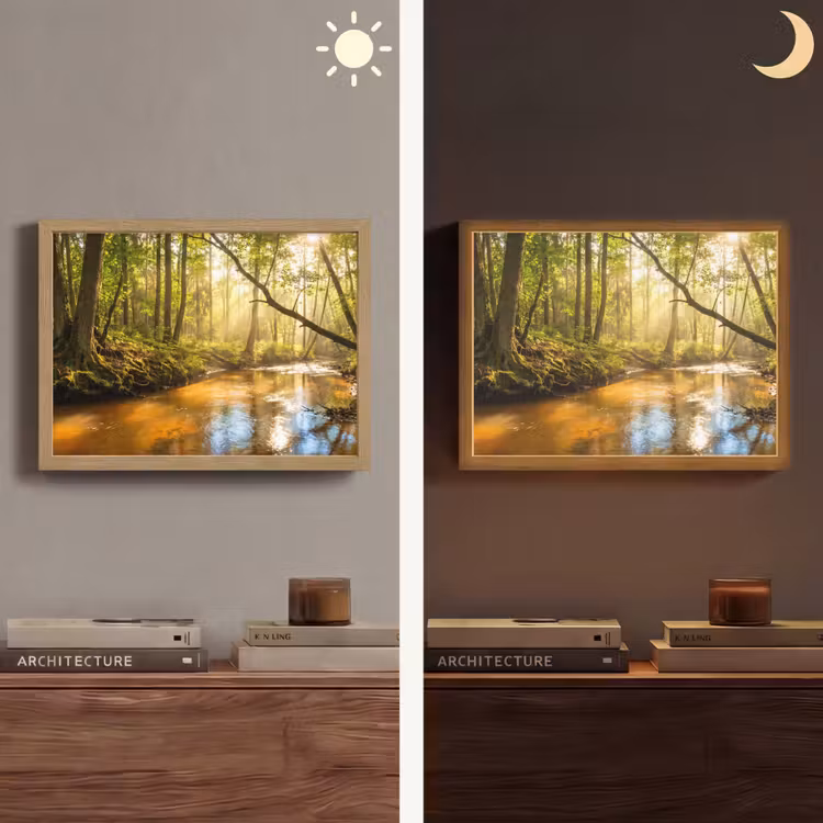 Lightbox - Wandlamp - Bos - Beek - Zonlicht - Natuur - Groen — 6