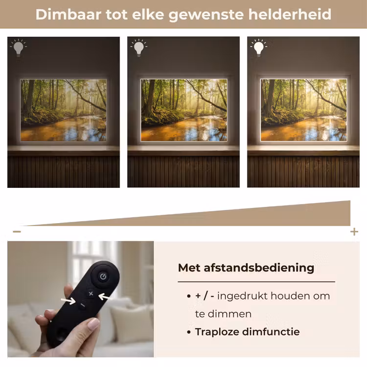 Lightbox - Wandlamp - Bos - Beek - Zonlicht - Natuur - Groen — 9