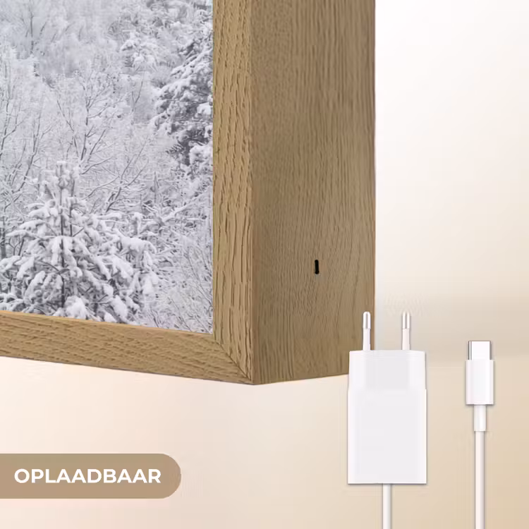 Lightbox - Wandlamp - Bos - Sneeuw - Winter - Natuur - Wit — 7