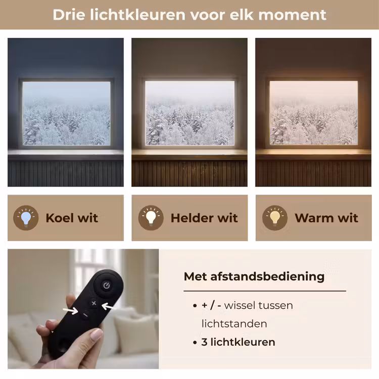 Lightbox - Wandlamp - Bos - Sneeuw - Winter - Natuur - Wit — 8