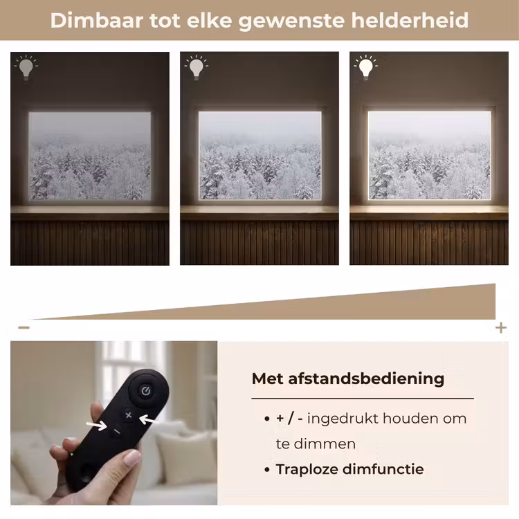Lightbox - Wandlamp - Bos - Sneeuw - Winter - Natuur - Wit — 9