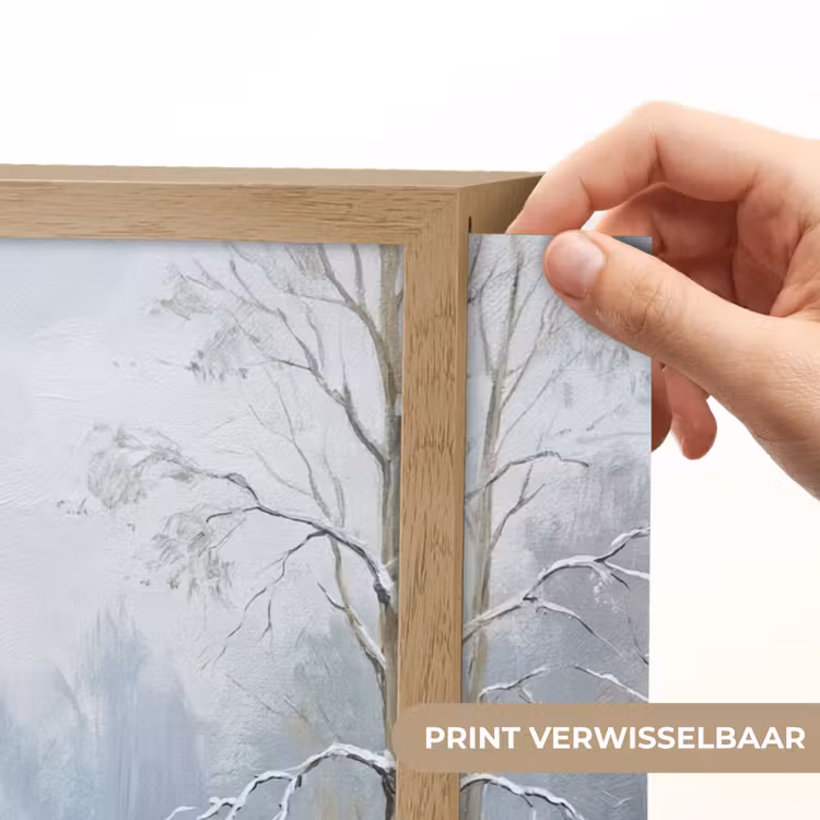 Lightbox - Wandlamp - Bospad - Dennen - Sneeuw - Winter - Rustgevend — 5