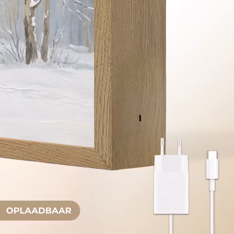 Lightbox - Wandlamp - Bospad - Dennen - Sneeuw - Winter - Rustgevend — 7