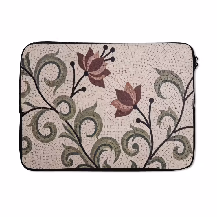 Laptophoes - Bloemen - Mozaïek - Patroon - Abstract - Groen — 5