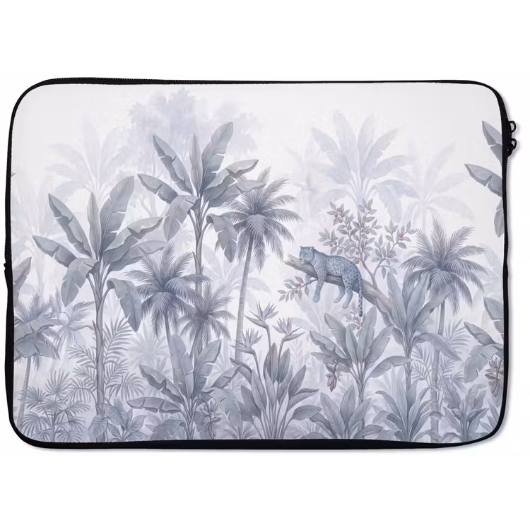 Laptophoes - Kat - Tropisch bos - Modern - Grijs — 1