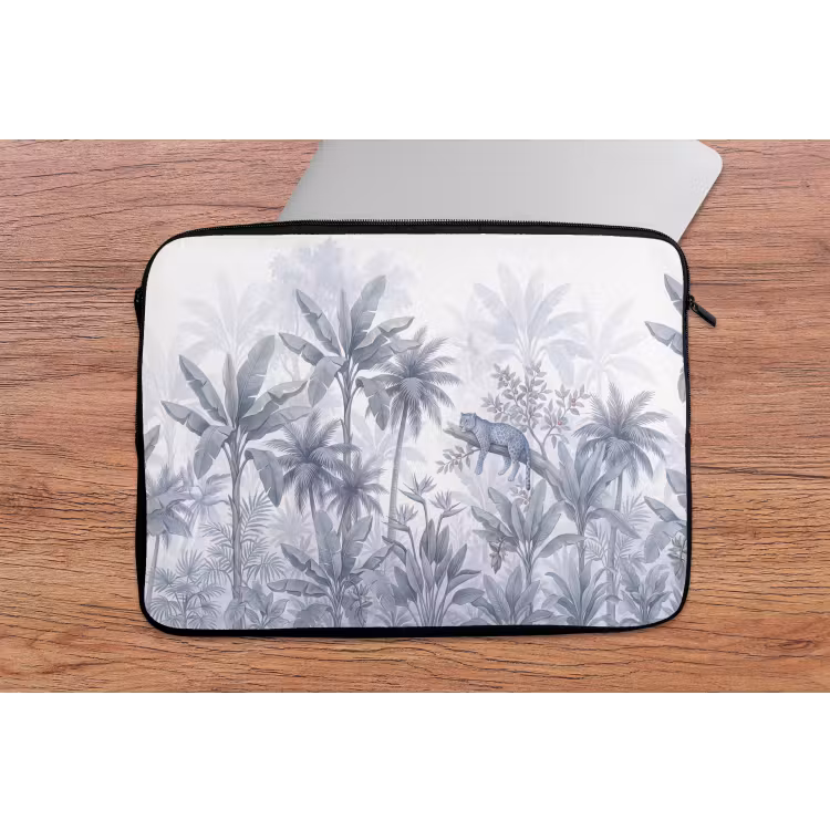 Laptophoes - Kat - Tropisch bos - Modern - Grijs — 2