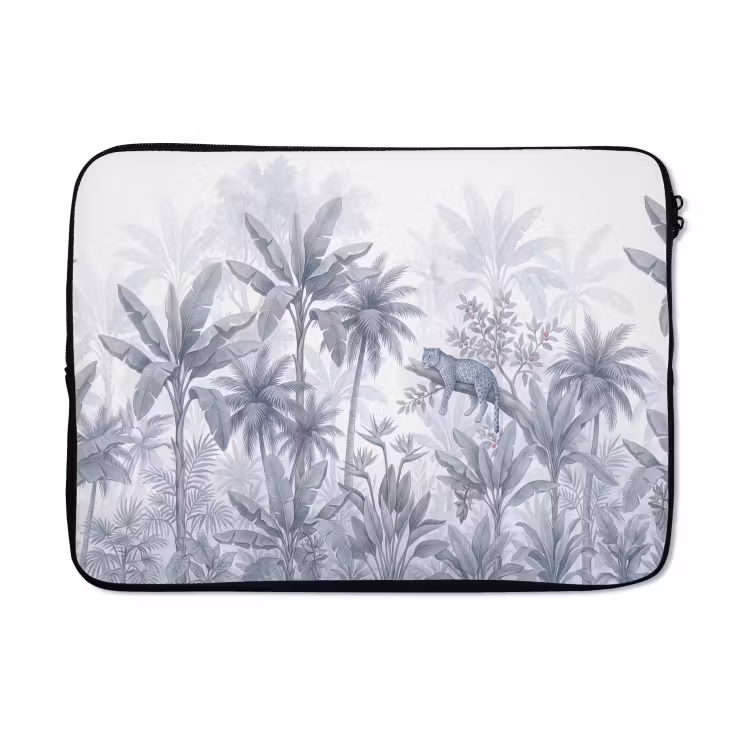 Laptophoes - Kat - Tropisch bos - Modern - Grijs — 5