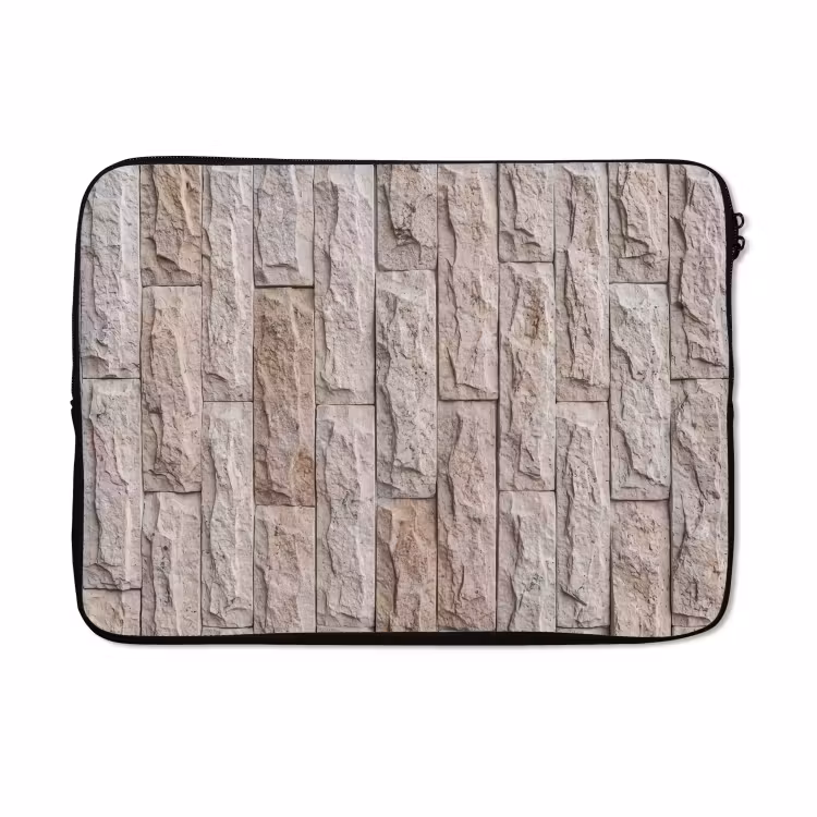 Laptophoes - Muur - Steen - Ruw - Beige - Textuur — 5