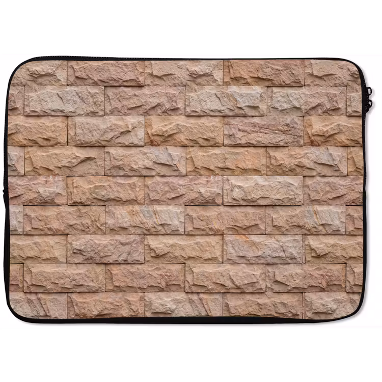 Laptophoes - Muur - Steen - Ruw - Textuur - Beige — 1