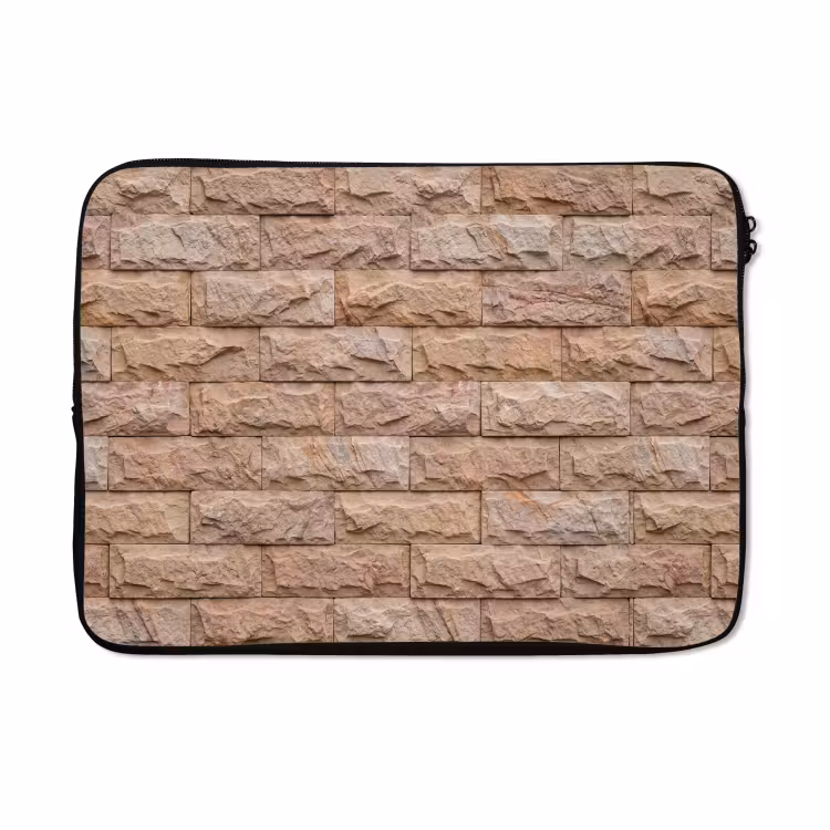 Laptophoes - Muur - Steen - Ruw - Textuur - Beige — 5