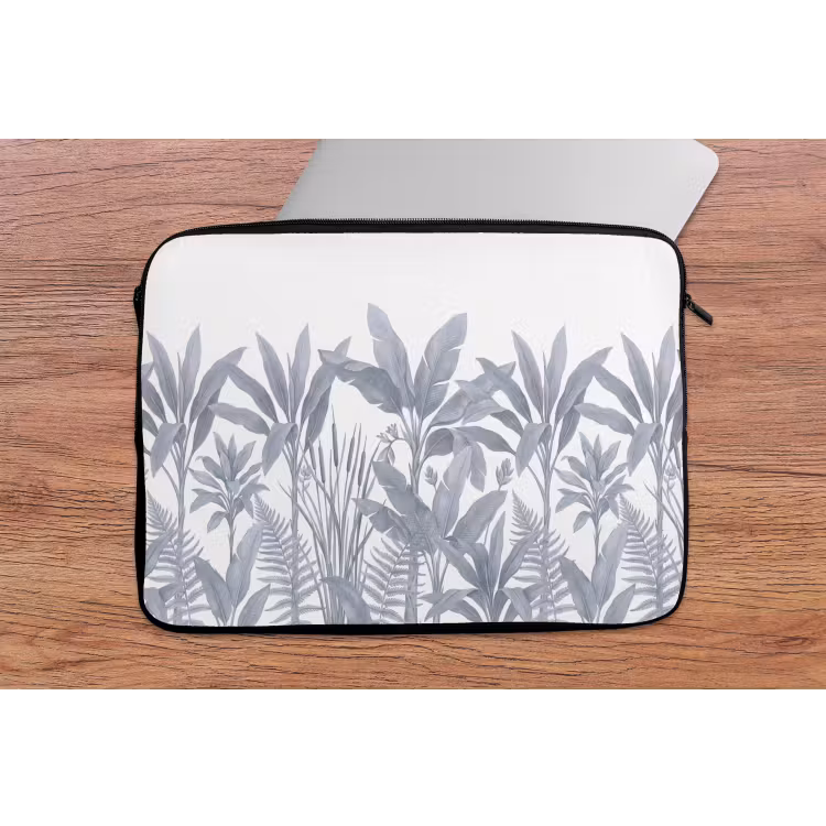 Laptophoes - Planten - Bladeren - Natuur - Grijs — 2