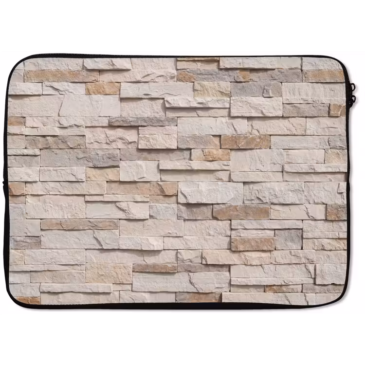 Laptophoes - Steen - Muur - Textuur - Rustiek - Beige — 1