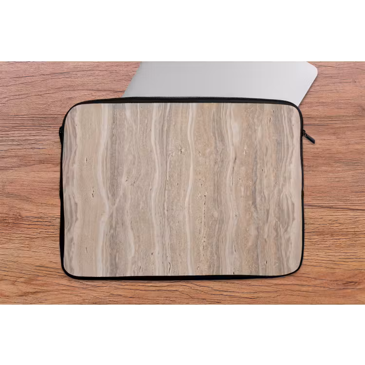 Laptophoes - Steen - Patroon - Textuur - Natuurlijk - Beige — 2