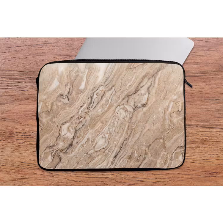Laptophoes - Textuur - Aders - Abstract - Modern - Beige — 2