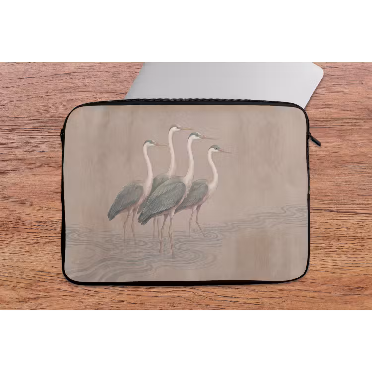 Laptophoes - Vogel - Water - Natuur - Vintage — 2