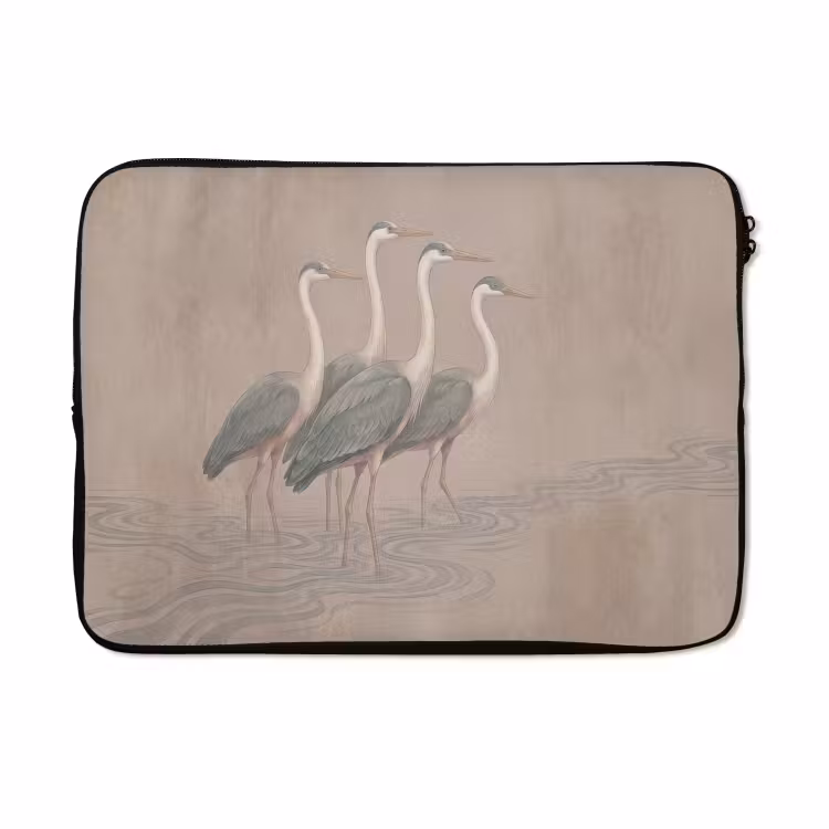 Laptophoes - Vogel - Water - Natuur - Vintage — 5