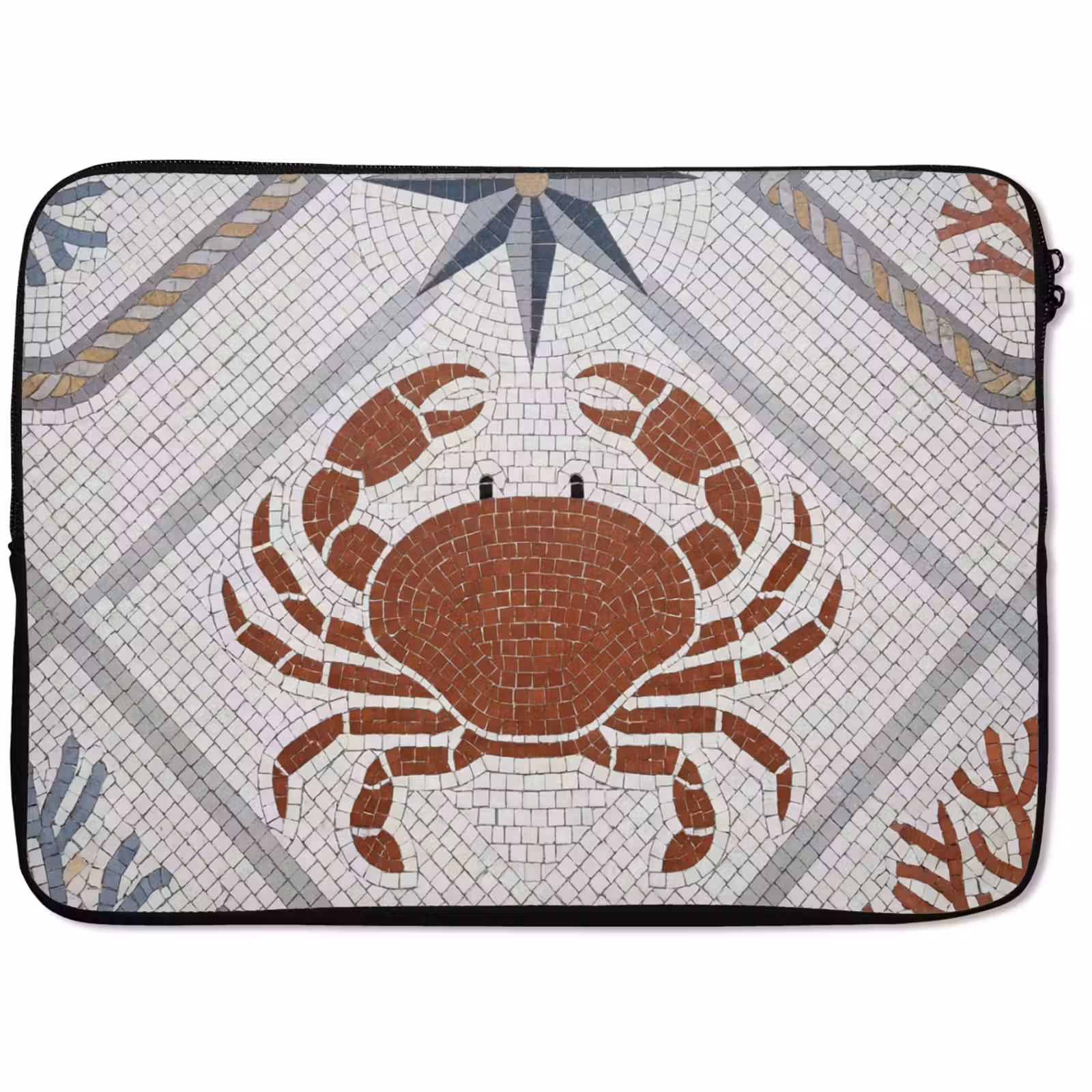 Laptophoes - Dier - Mozaïek - Zee - Klassiek - Bruin — 1