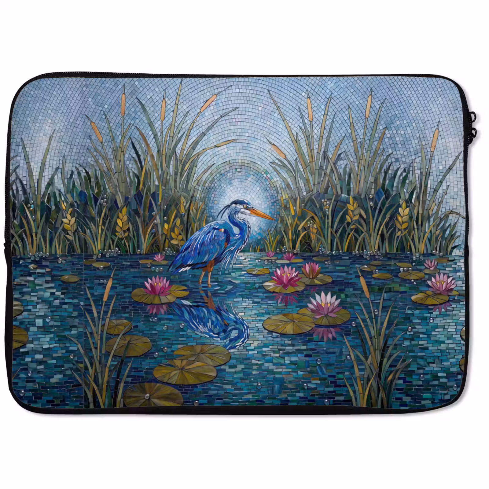 Laptophoes - Vogel - Water - Natuur - Abstract - Blauw — 1