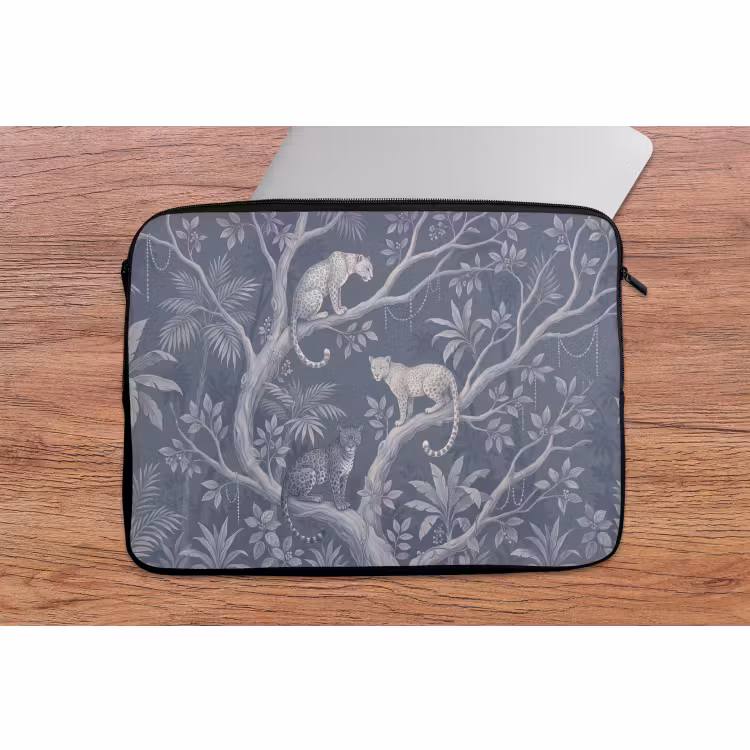 Laptophoes - Dieren - Jungle - Illustratie - Bomen - Blauw — 2