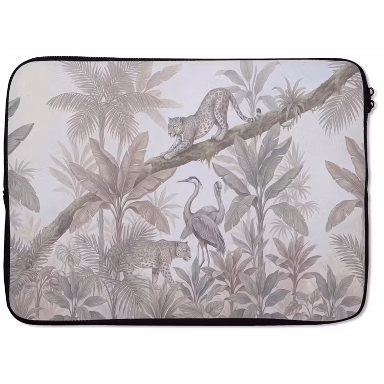 Laptophoes - Kat - Vogel - Jungle - Illustratie - Dieren — 1