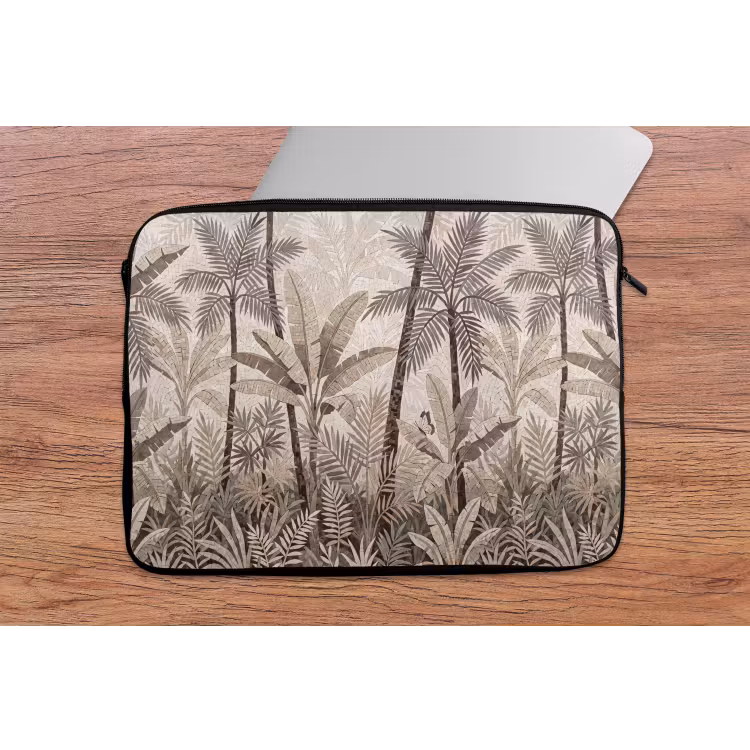 Laptophoes - Natuur - Bladeren - Landschap - Mozaïek - Beige — 2