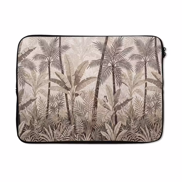 Laptophoes - Natuur - Bladeren - Landschap - Mozaïek - Beige — 5