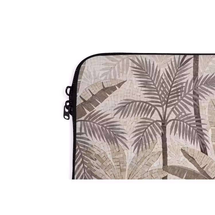Laptophoes - Natuur - Bladeren - Landschap - Mozaïek - Beige — 6
