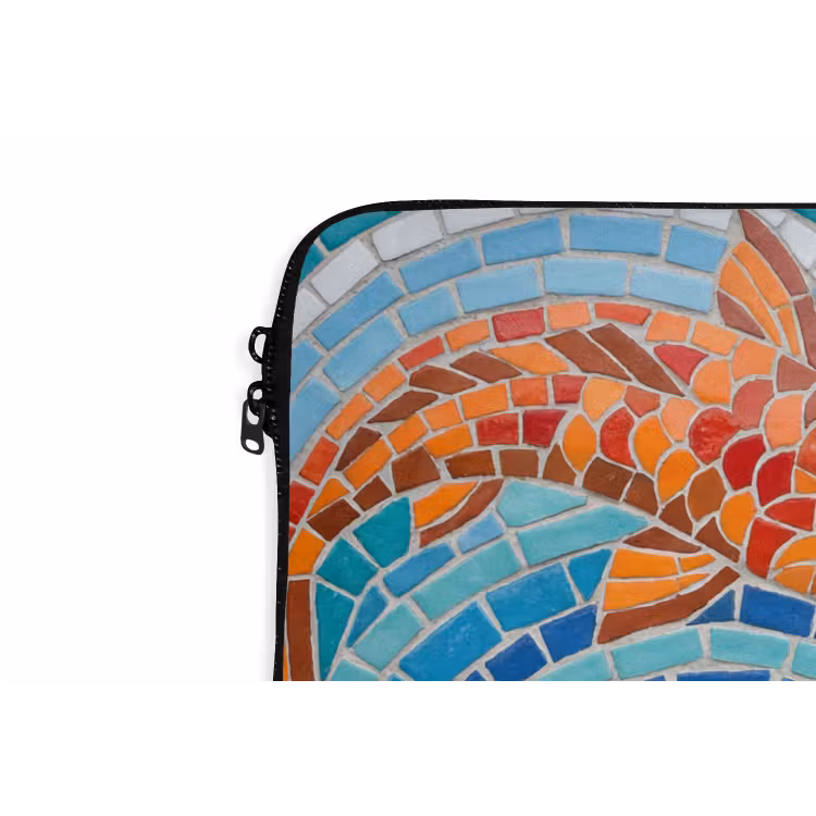 Laptophoes - Vis - Mozaïek - Water - Decoratief - Blauw — 6