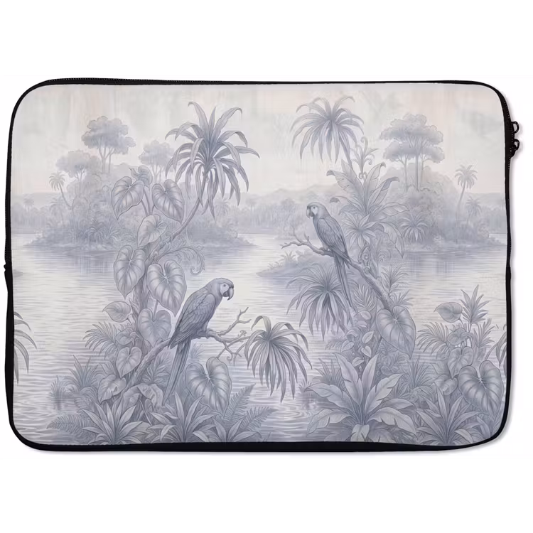 Laptophoes - Vogel - Rivier - Tropisch - Illustratie - Blauw — 1