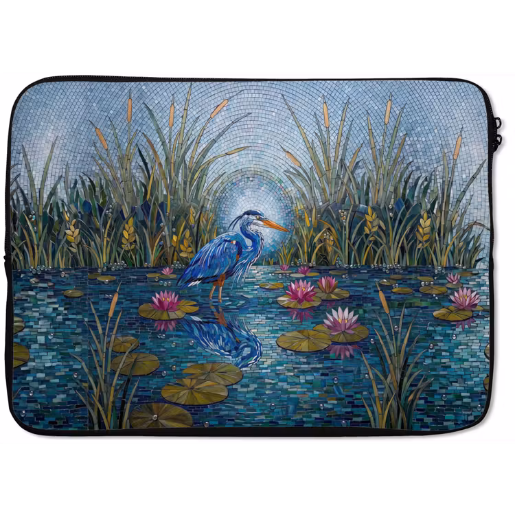 Laptophoes - Vogel - Water - Natuur - Abstract - Blauw — 1