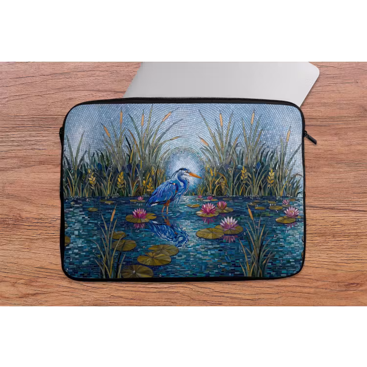 Laptophoes - Vogel - Water - Natuur - Abstract - Blauw — 2
