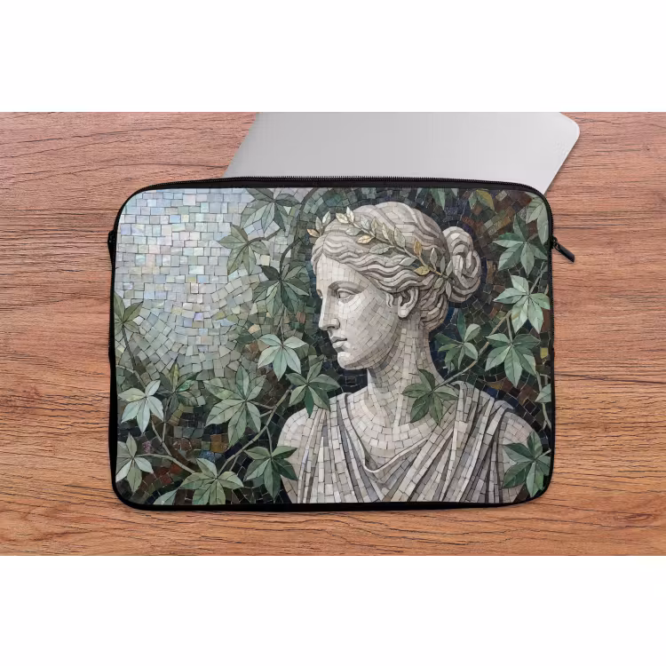 Laptophoes - Vrouw - Klassiek - Mozaiëk - Natuur - Groen — 2