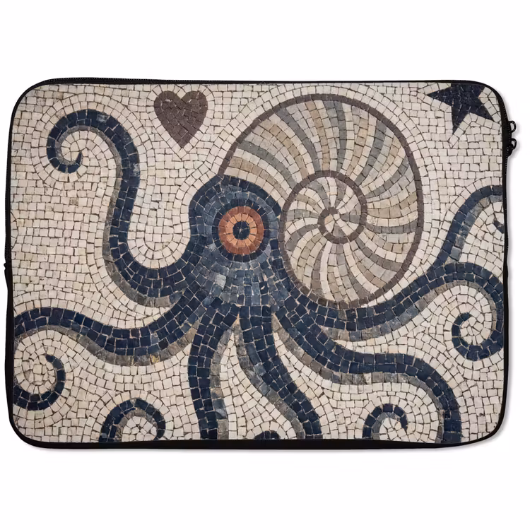 Laptophoes - Zeeleven - Mozaïek - Kunst - Vintage - Beige — 1