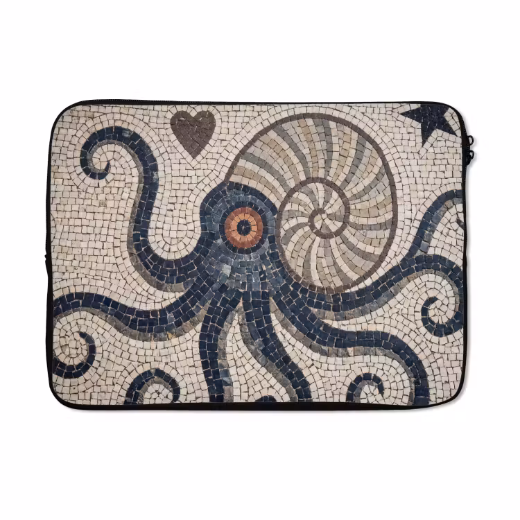 Laptophoes - Zeeleven - Mozaïek - Kunst - Vintage - Beige — 5