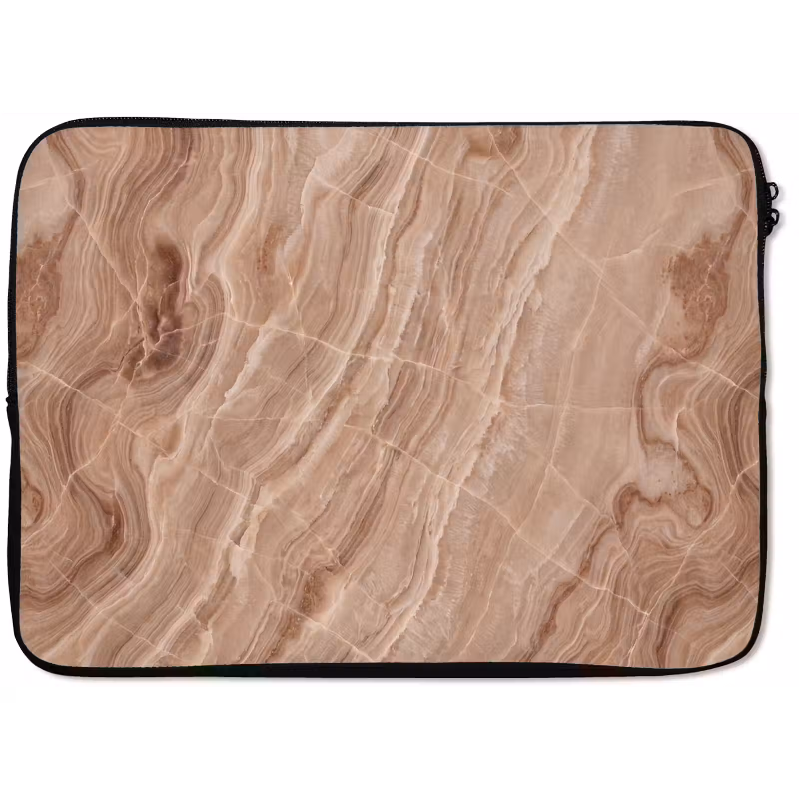 Laptophoes - Textuur - Golvend - Abstract - Warm - Bruin — 1