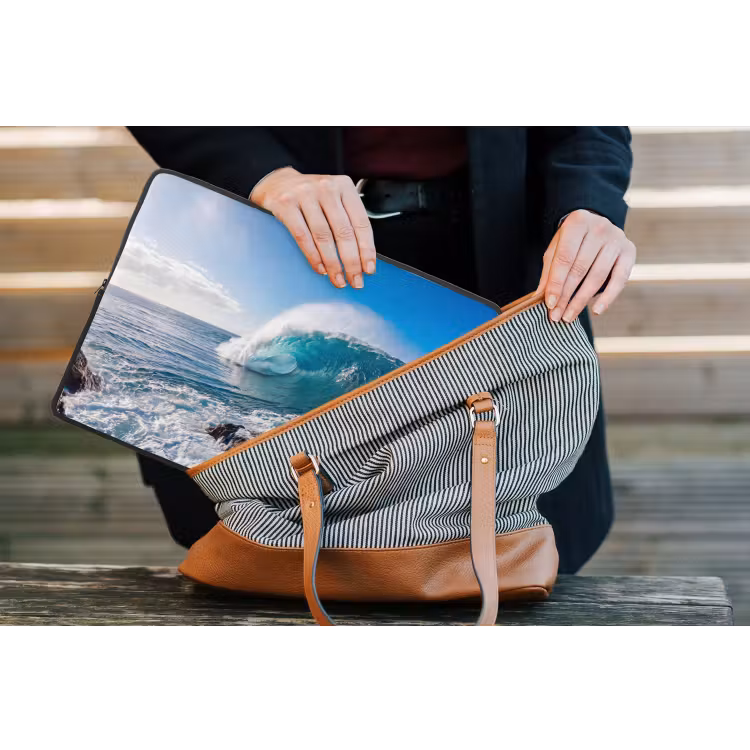 Laptophoes - Golf - Oceaan - Brekend - Water - Blauw — 4