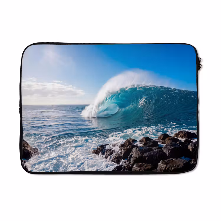 Laptophoes - Golf - Oceaan - Brekend - Water - Blauw — 5