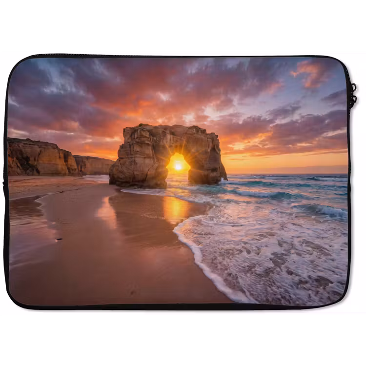 Laptophoes - Kust - Rots - Zonsondergang - Zee - Natuur — 1