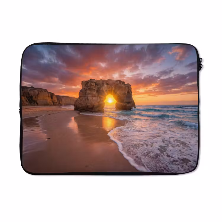 Laptophoes - Kust - Rots - Zonsondergang - Zee - Natuur — 5