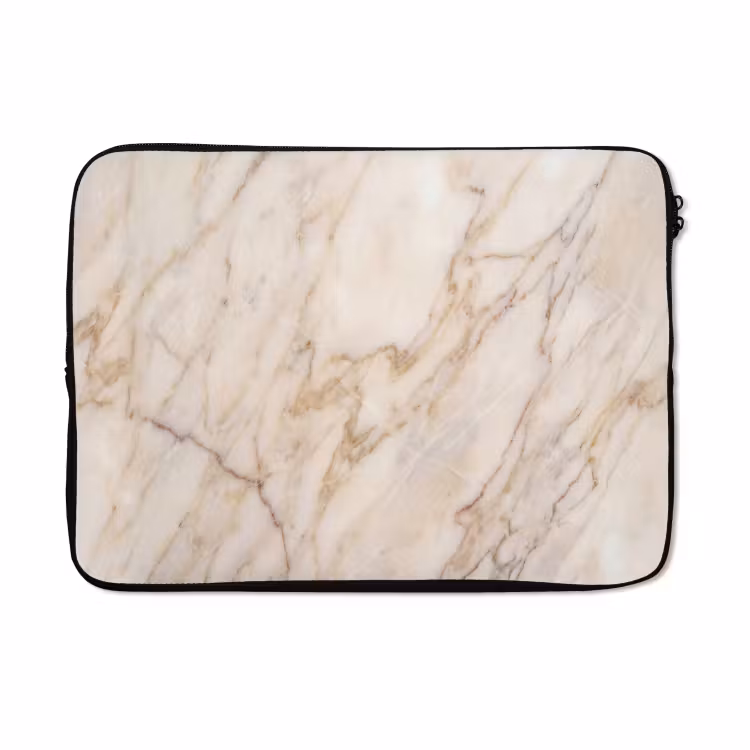 Laptophoes - Marmer - Ader - Abstract - Wit - Goud — 5