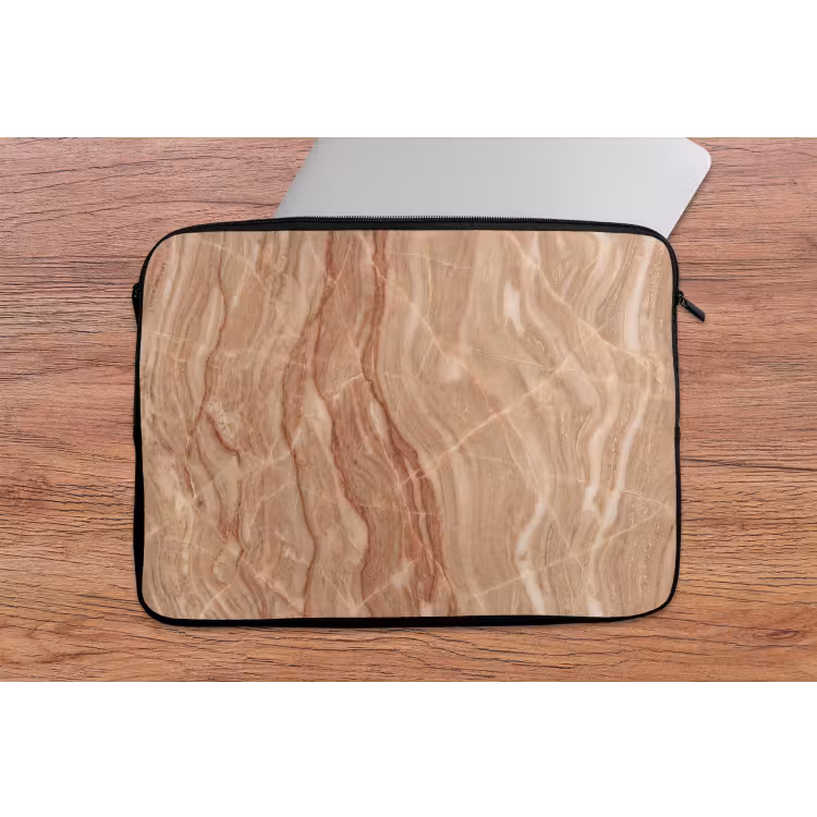 Laptophoes - Marmer - Ader - Natuur - Abstract - Beige — 2