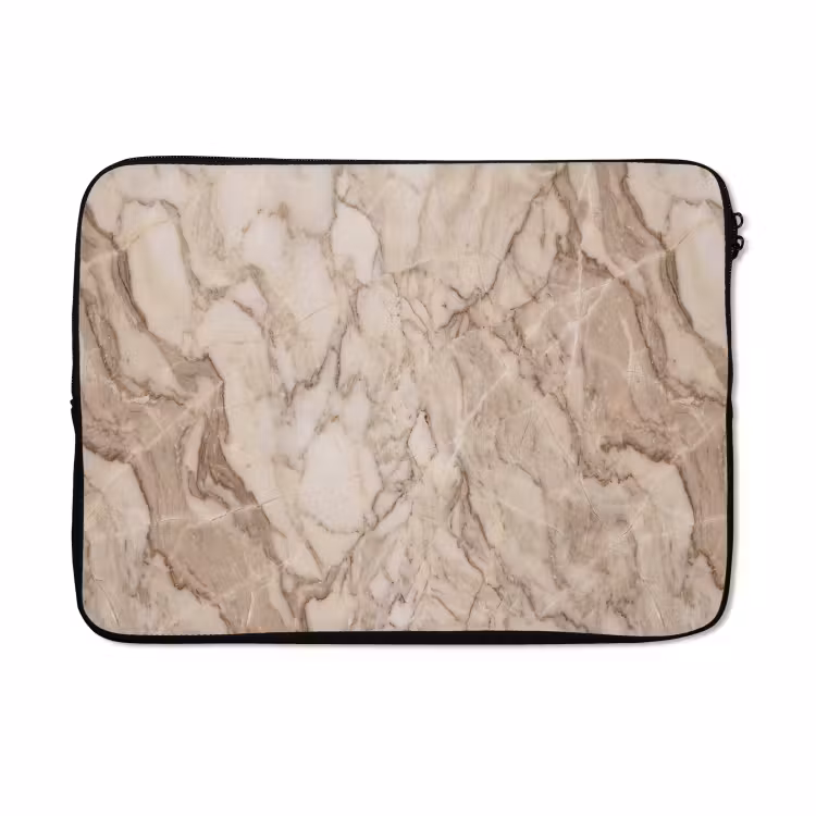Laptophoes - Marmer - Aderen - Textuur - Beige - Modern — 5