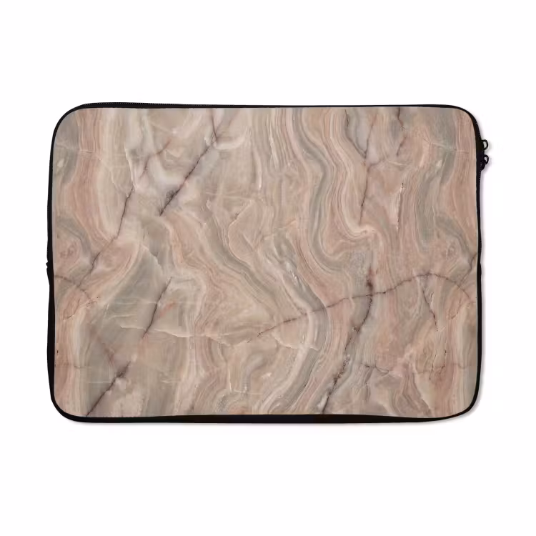 Laptophoes - Marmer - Patroon - Abstract - Beige - Groen — 5