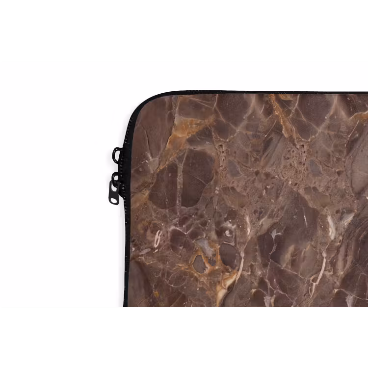 Laptophoes - Marmer - Patroon - Natuur - Bruin - Goud — 6