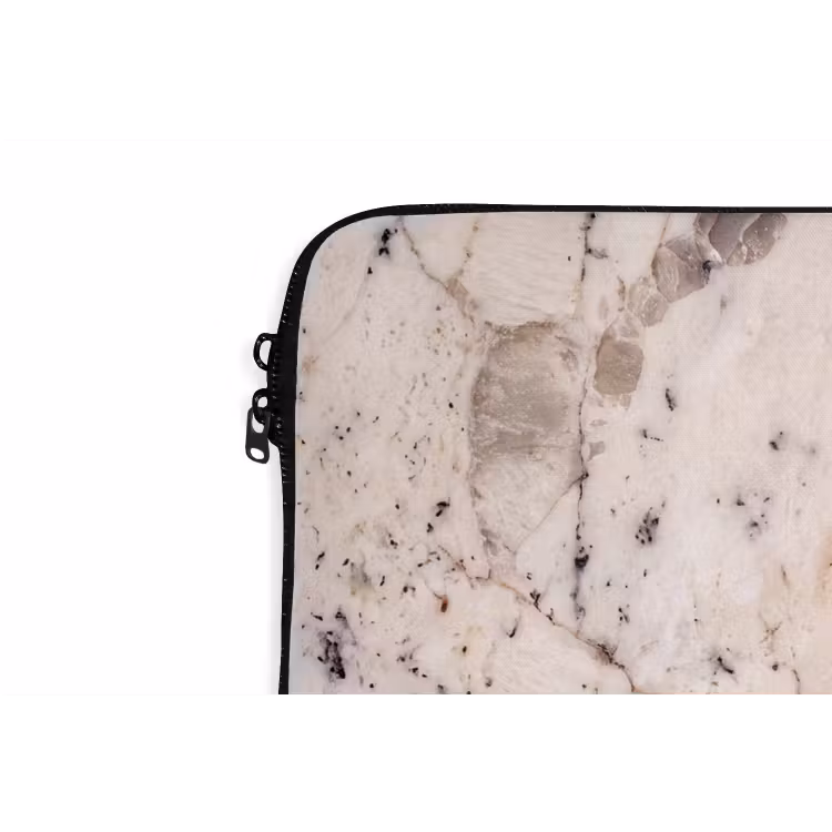 Laptophoes - Natuursteen - Patroon - Abstract - Beige - Grijs — 6