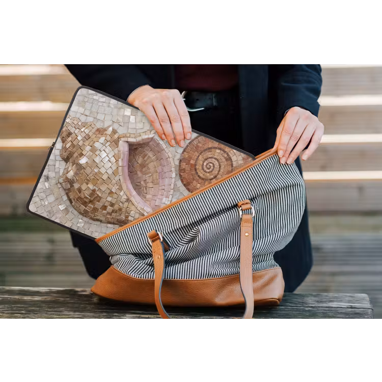 Laptophoes - Schelp - Mozaïek - Zee - Beige - Modern — 4